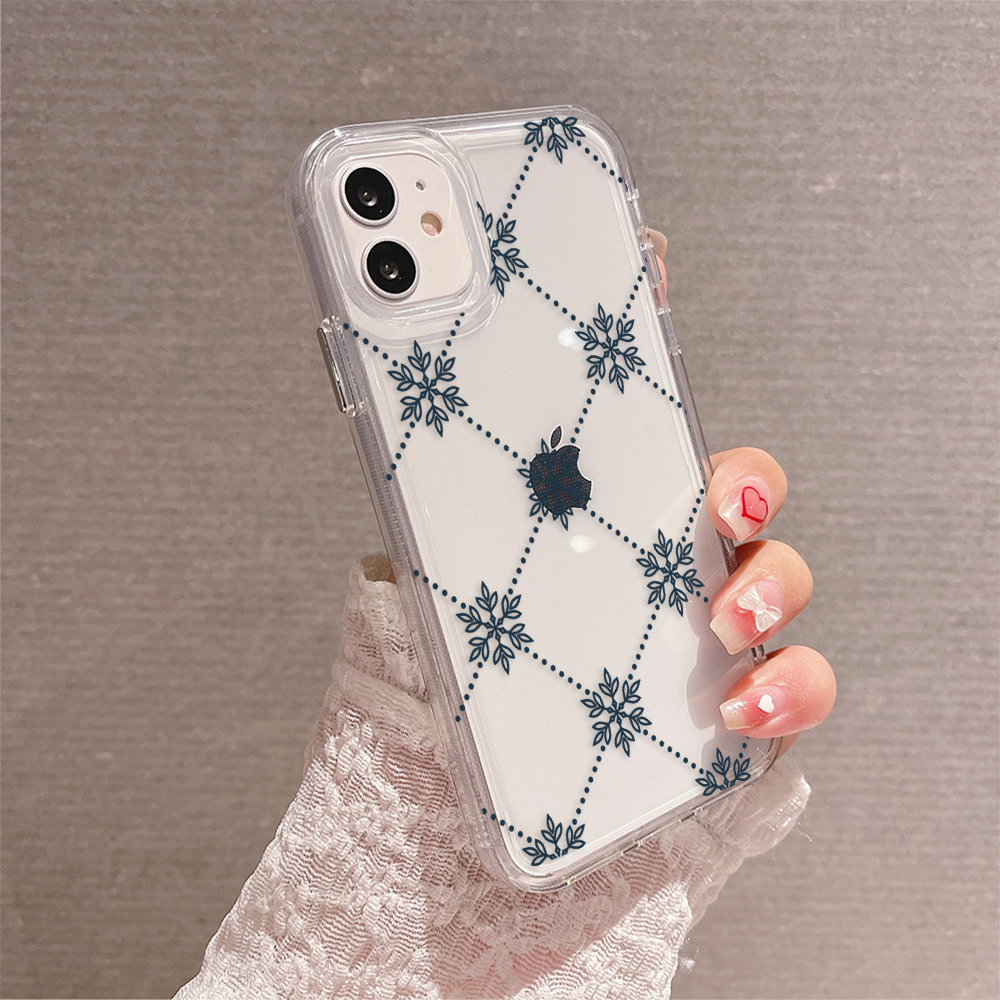Royal Lattice Charm Clear Silicon Cover