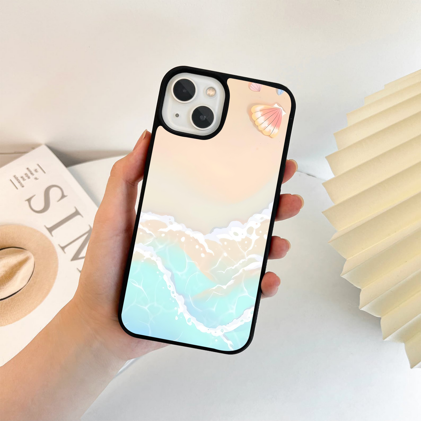 Seashell Wave Serenity Glass Case