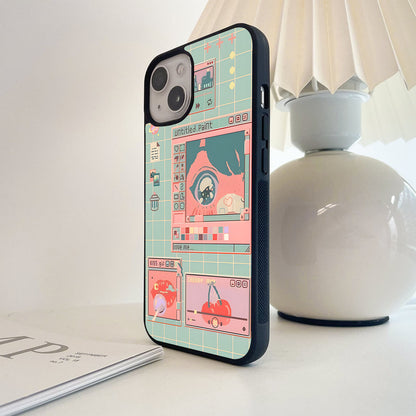Pixel Love Pop Glass Case