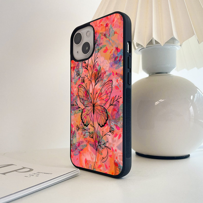 Whispering Bloom Wings Glass Case