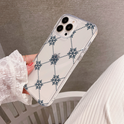 Royal Lattice Charm Clear Silicon Cover