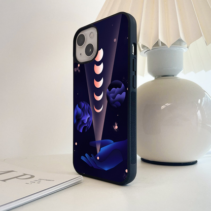 Cosmic Moon Hand Glass Case