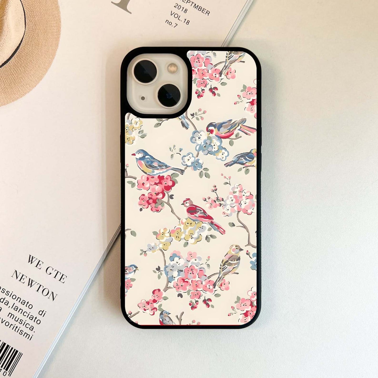 Spring Songbirds Glass Case