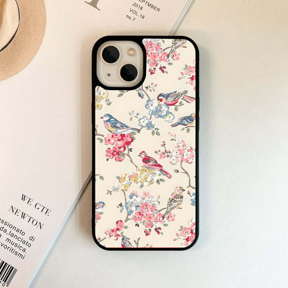 Spring Songbirds Glass Case