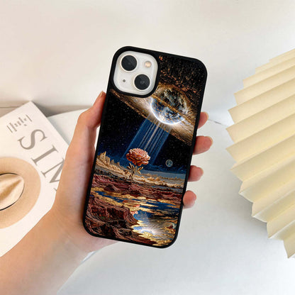 Rose Celestial Bloom Glass Case