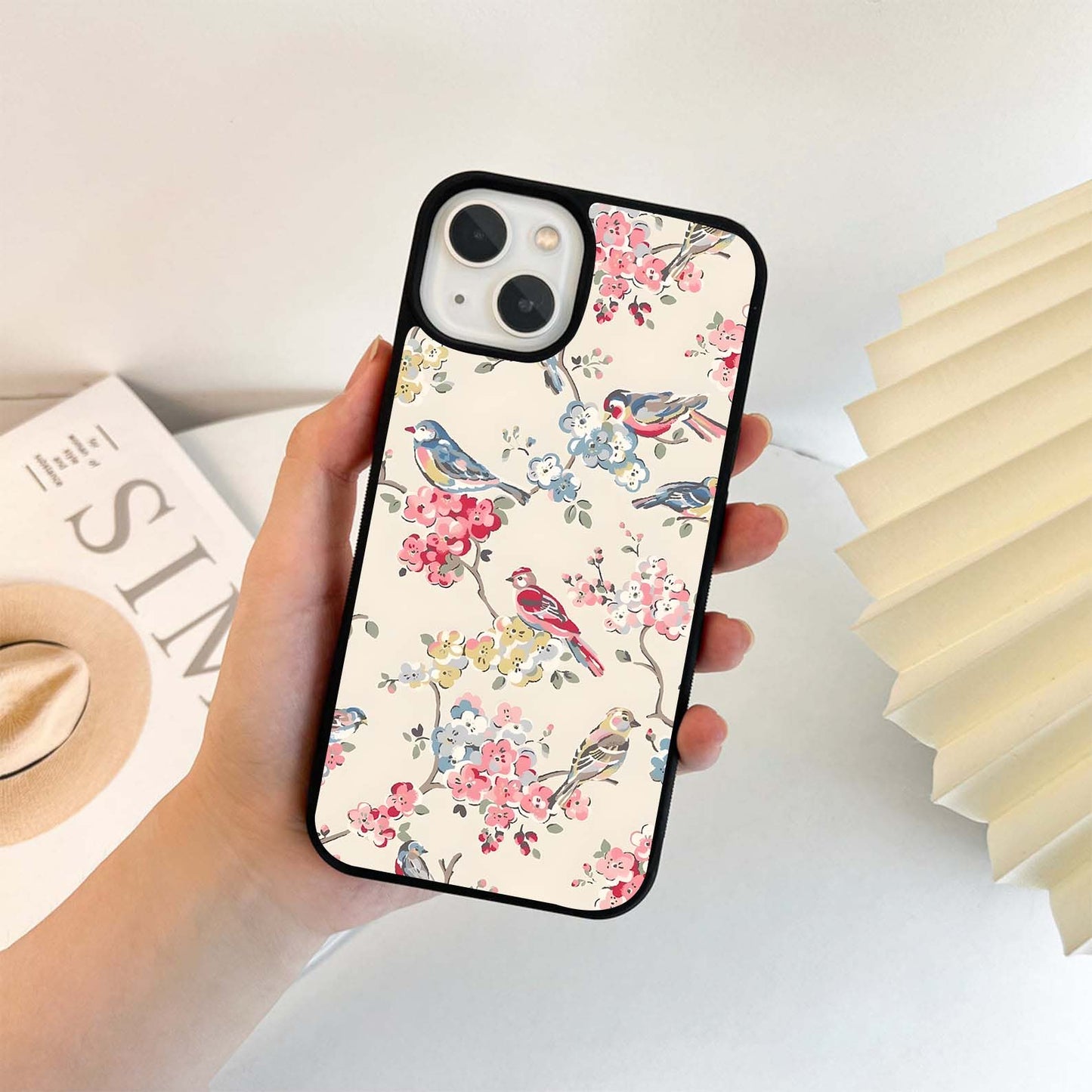 Spring Songbirds Glass Case