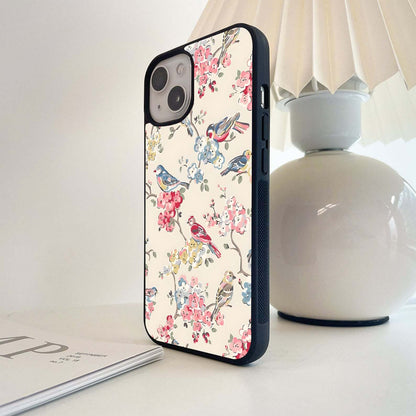 Spring Songbirds Glass Case