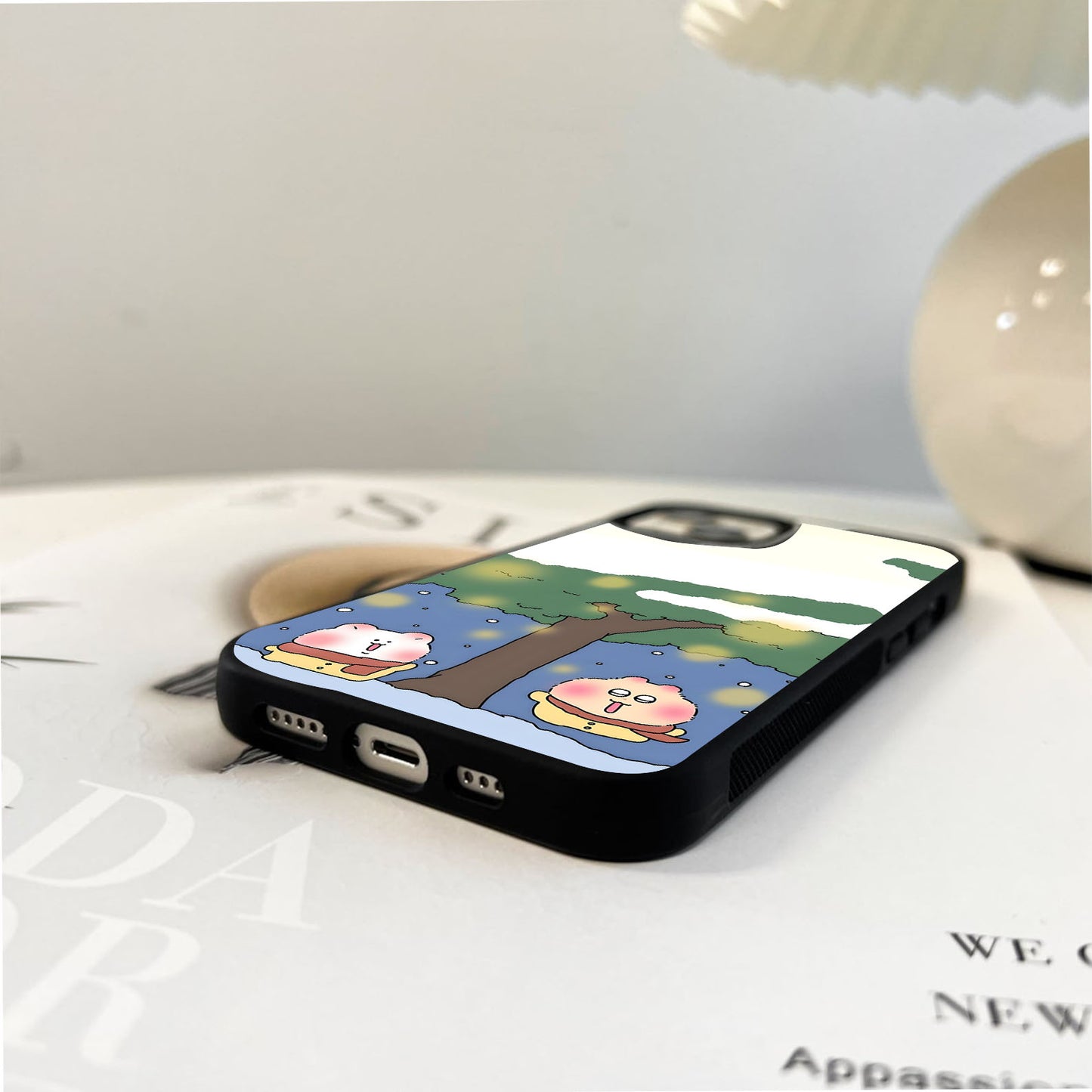 Forest Bean Snow Glass Case