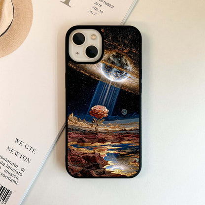 Rose Celestial Bloom Glass Case