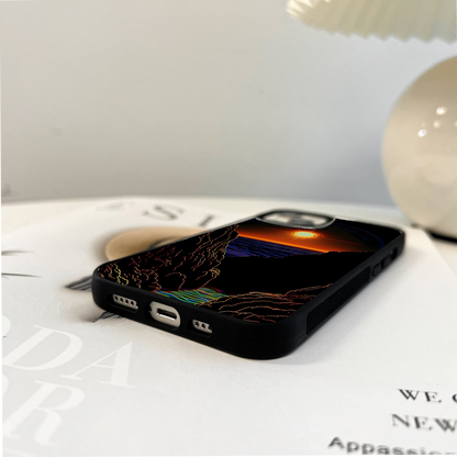 Golden Horizon Glow Glass Case