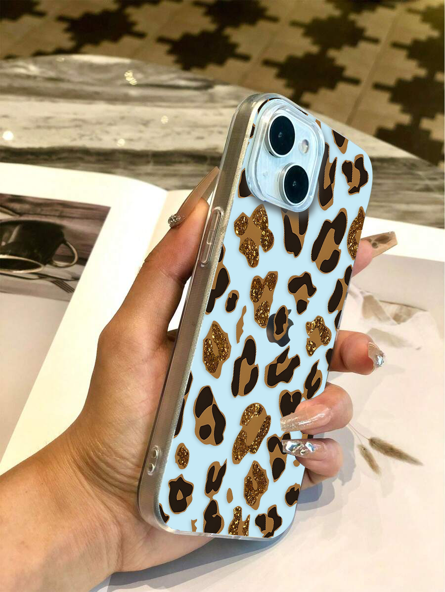 Brown Leopard Clear Silicon Case