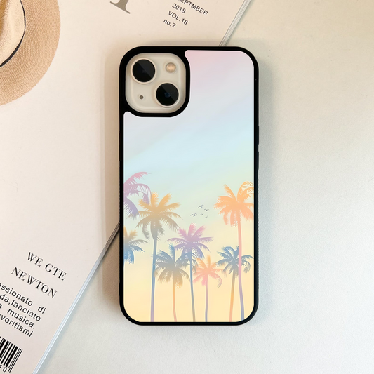 Sunset Palm Skies Glass Case
