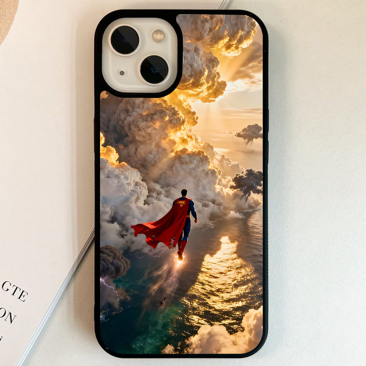 Superman Golden Sky Flight Glass Case