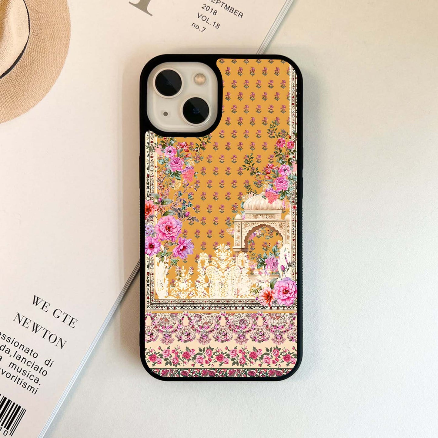 Golden Blossom Court Glass Case