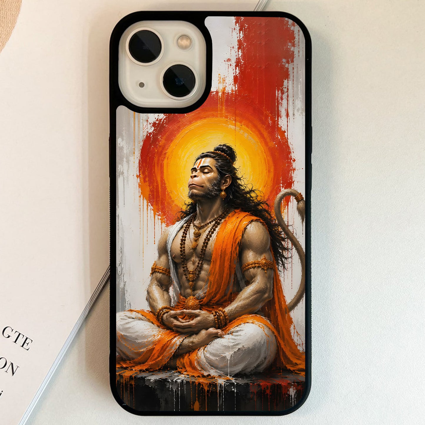 Hanuman Heal Grow Manifest Glass Case