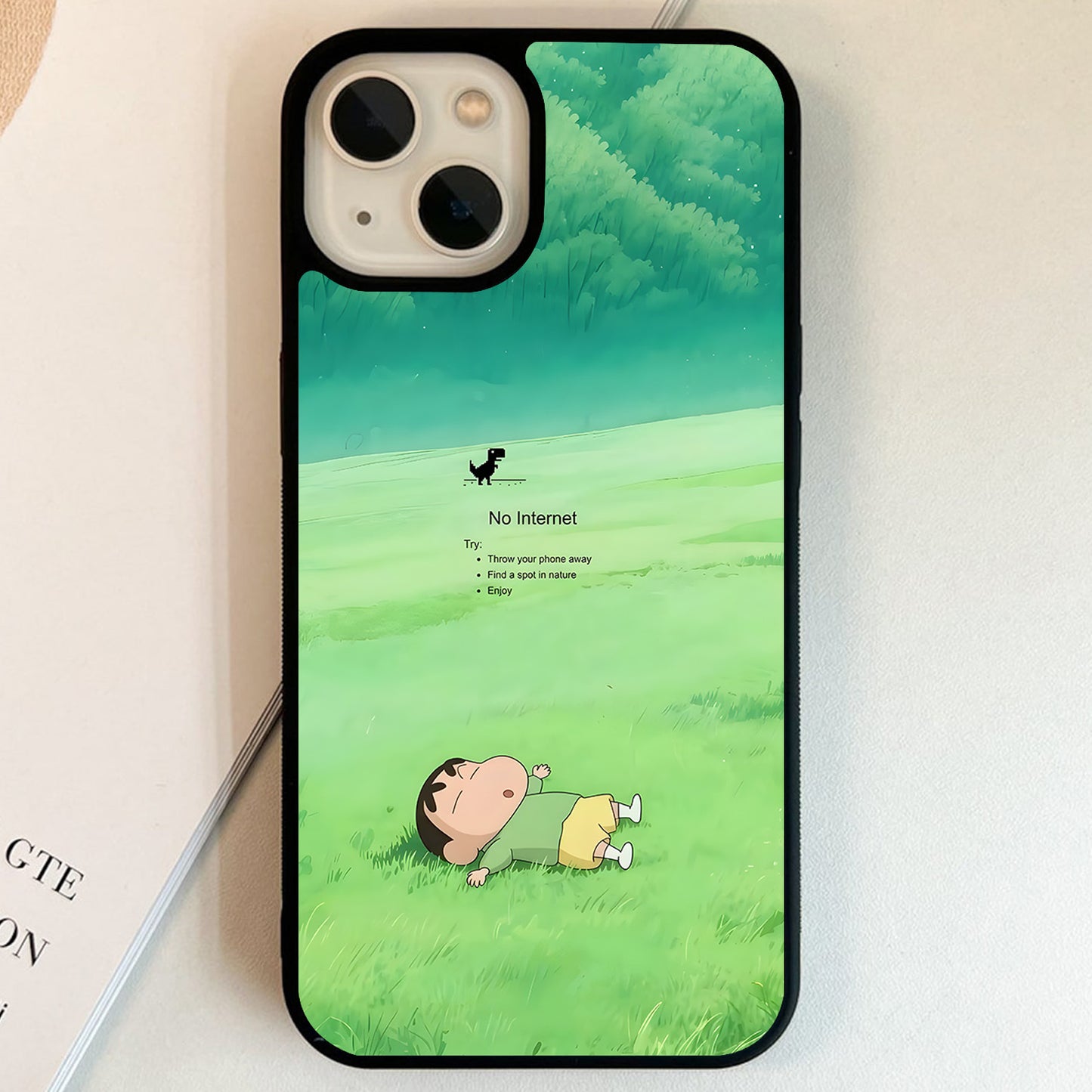 No Internet Shinchan Glass Case