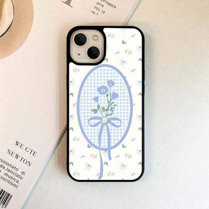 Blue Ribbon Bloom Glass Case