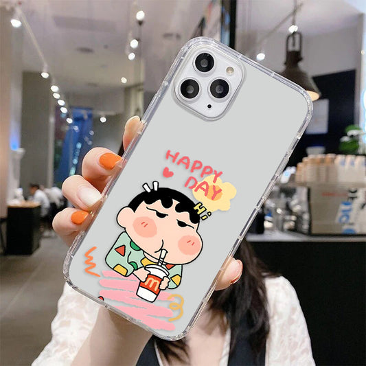 Happy Day Shinchan Clear Silicon Cover