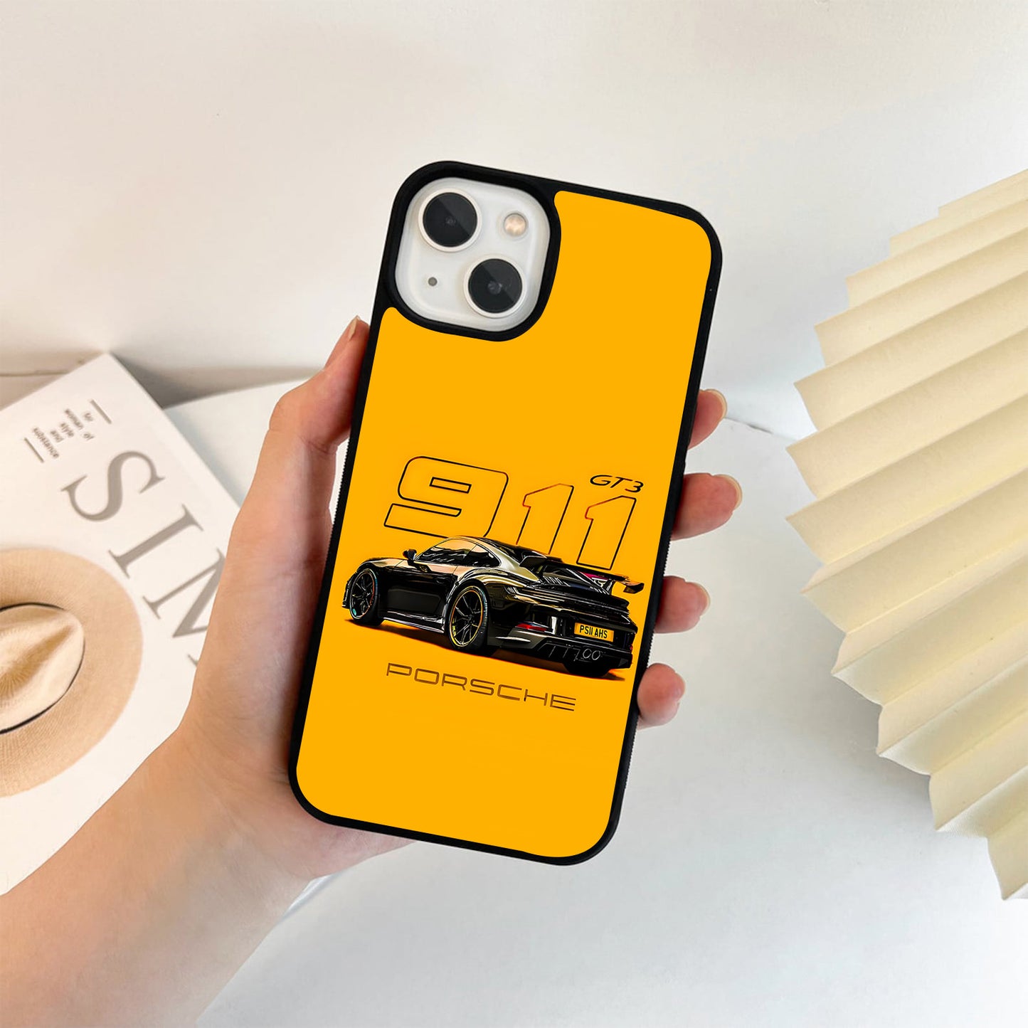 Porsche Golden 911 Glass Case