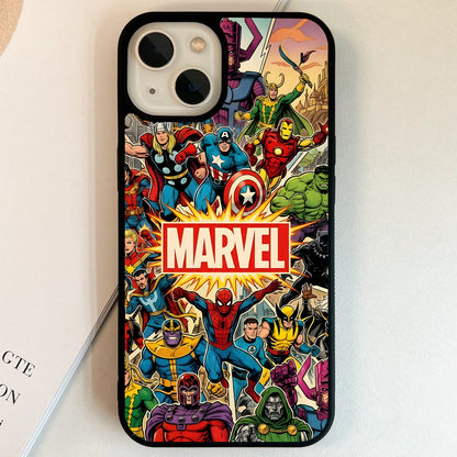 Marvel Character Collage Glass Case