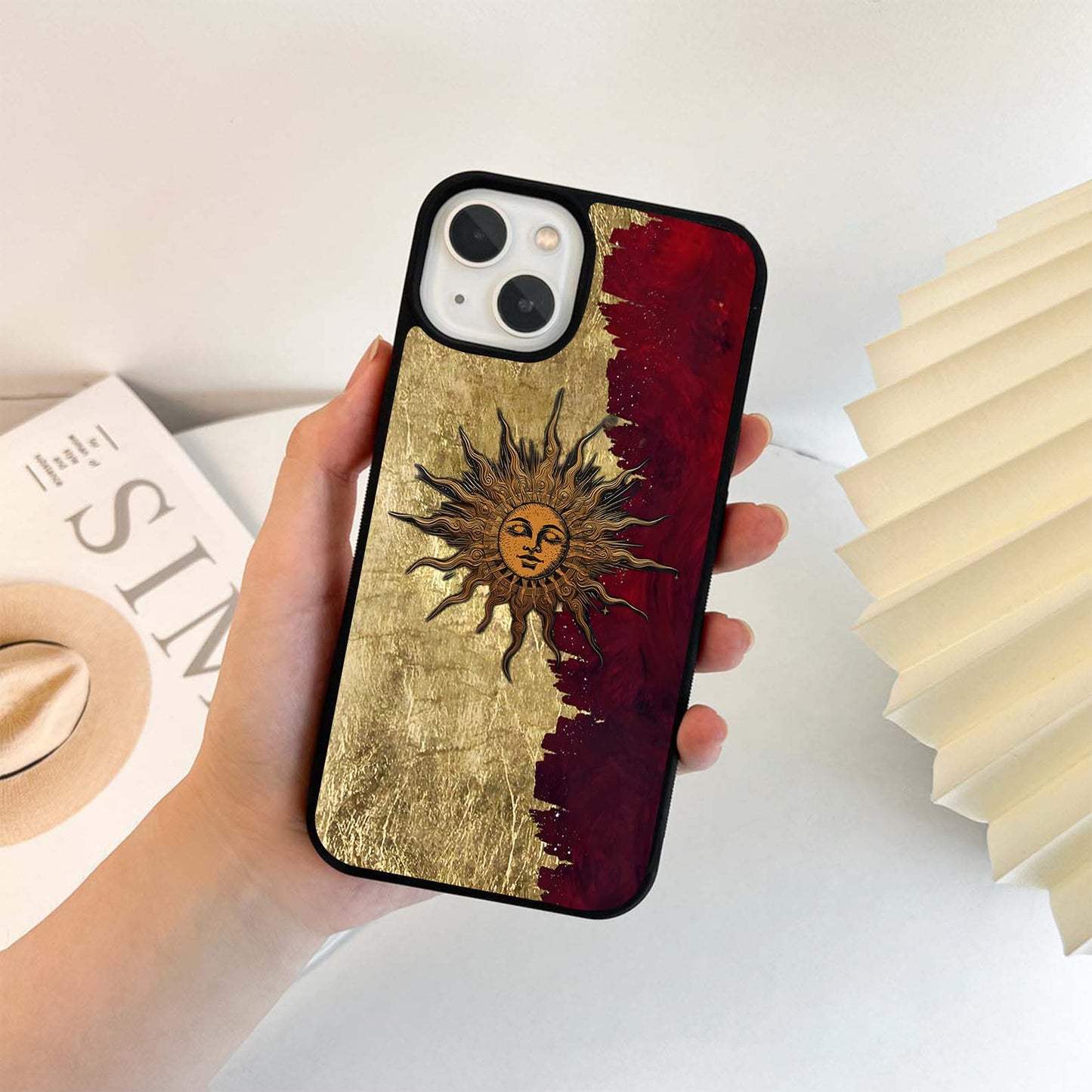 Crimson Sun Majesty Glass Case