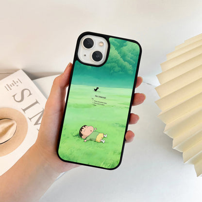 No Internet Shinchan Glass Case