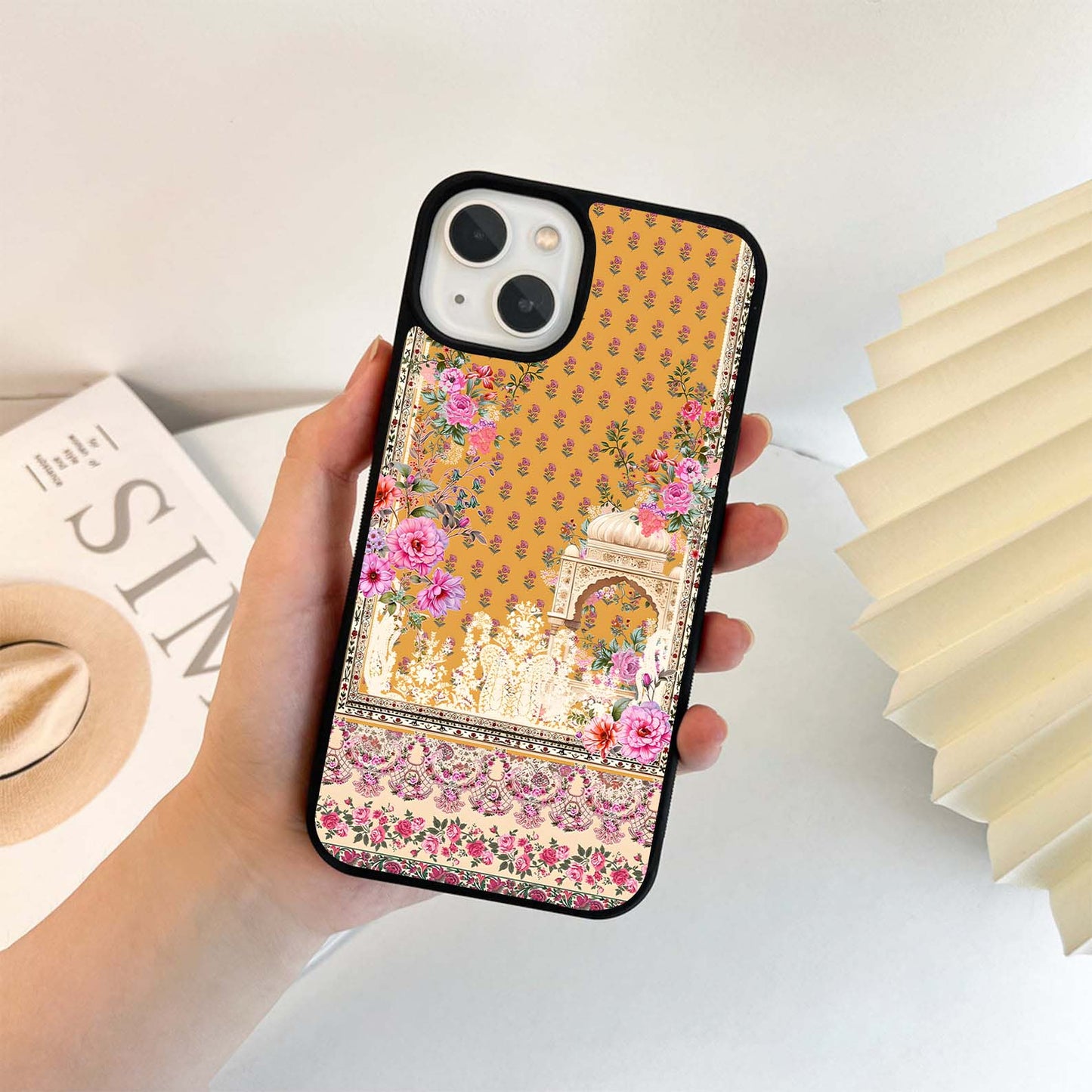 Golden Blossom Court Glass Case