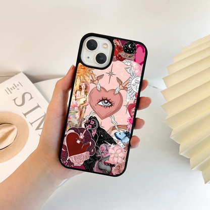 Celestial Romance Collage Glass Case