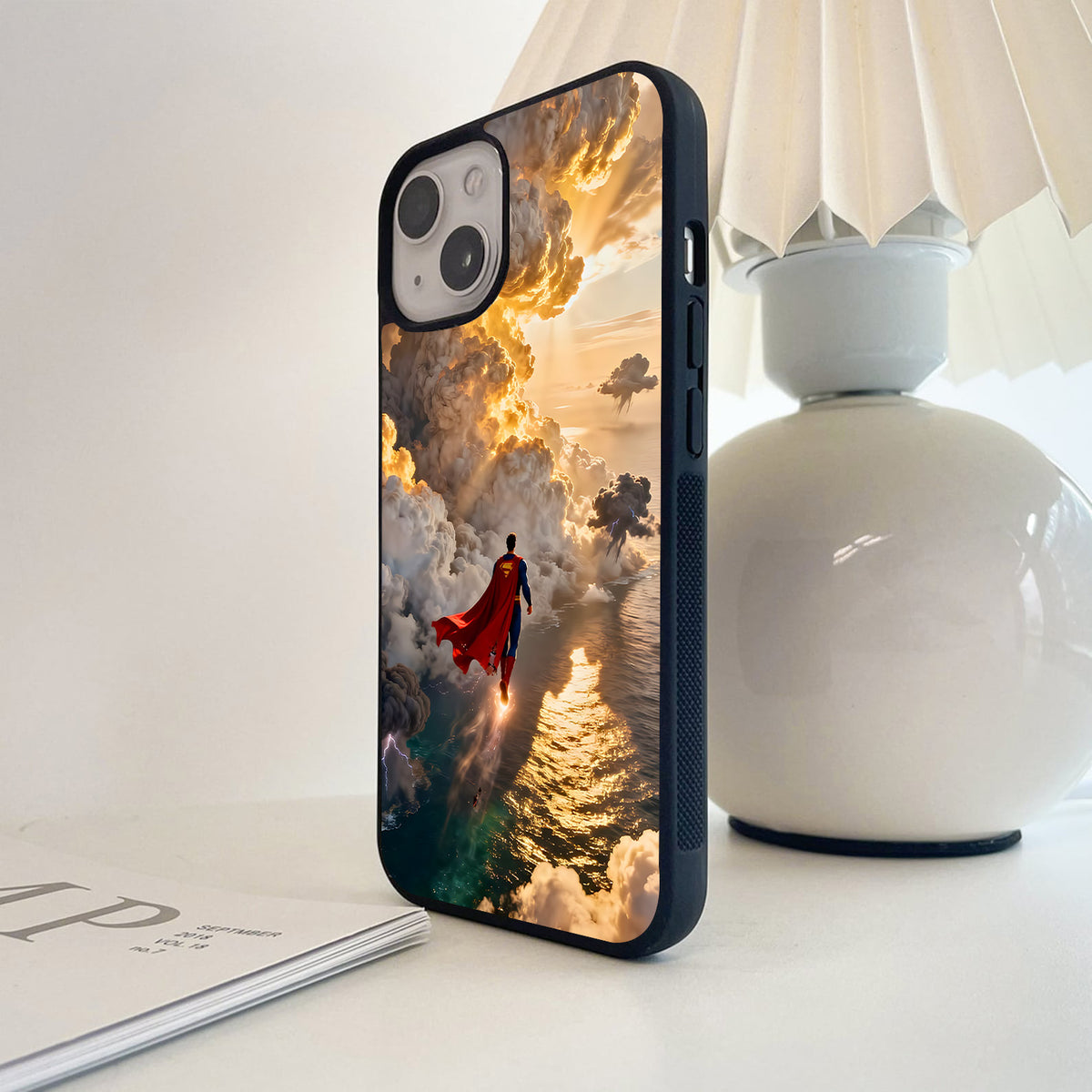 Superman Golden Sky Flight Glass Case