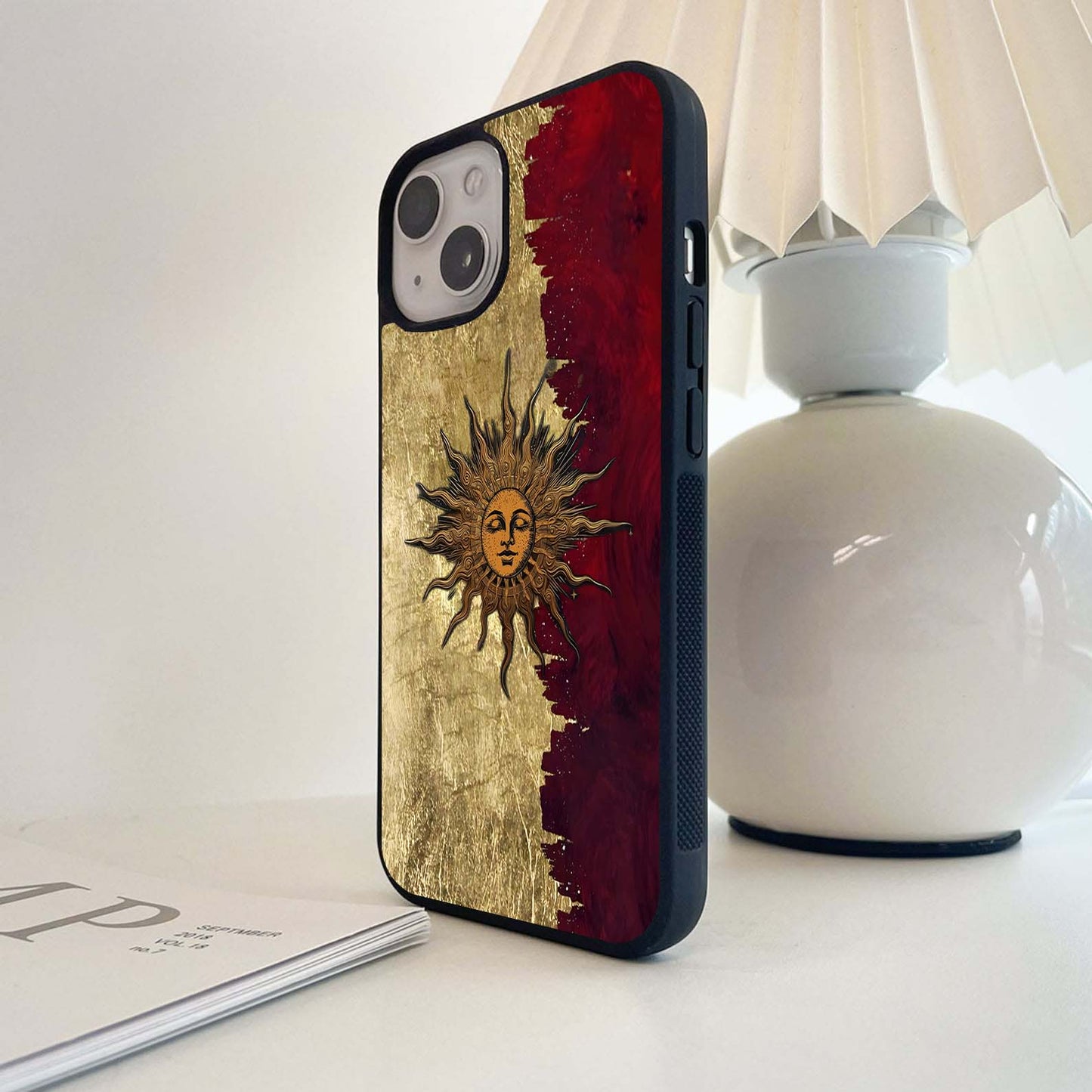 Crimson Sun Majesty Glass Case
