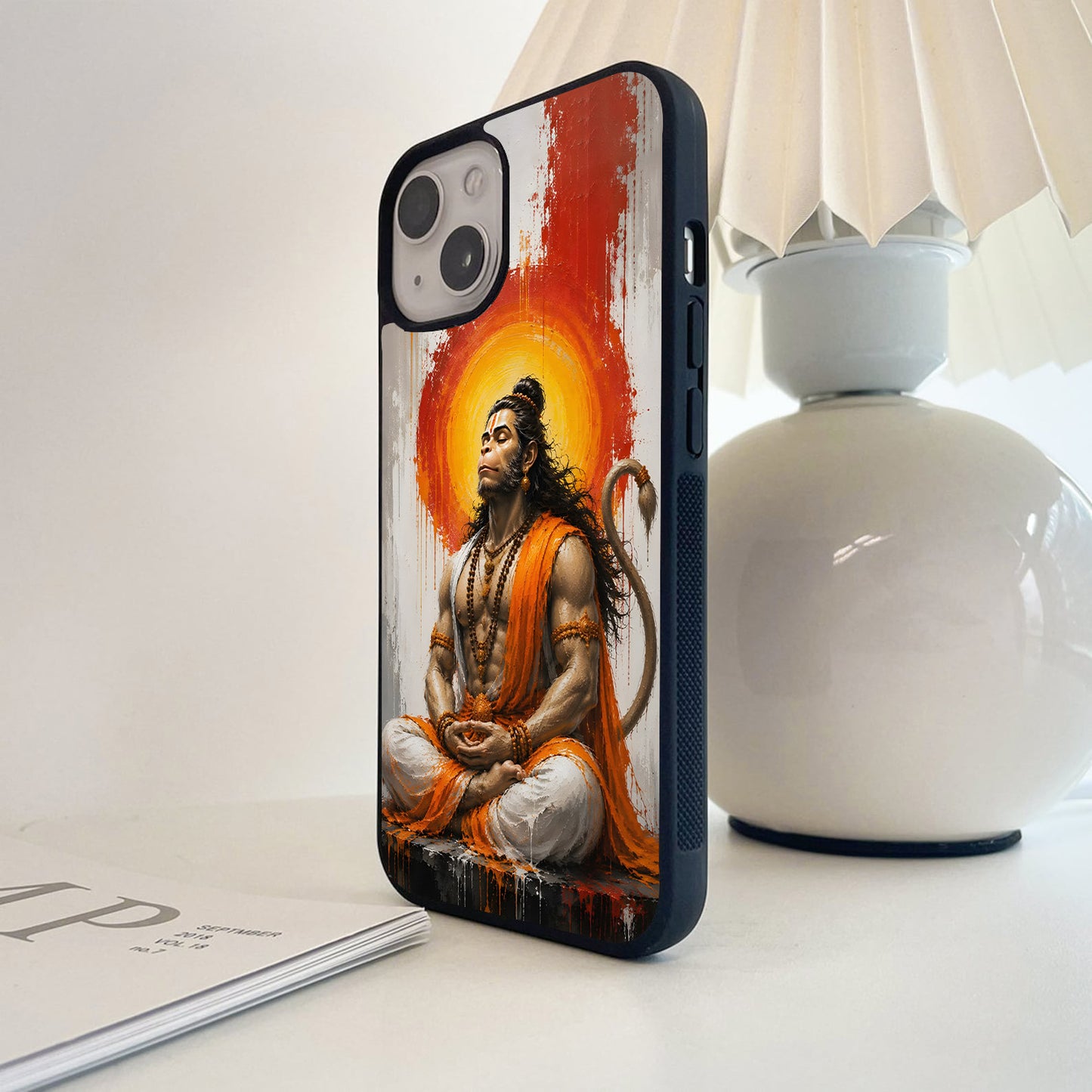 Hanuman Heal Grow Manifest Glass Case