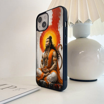 Hanuman Heal Grow Manifest Glass Case