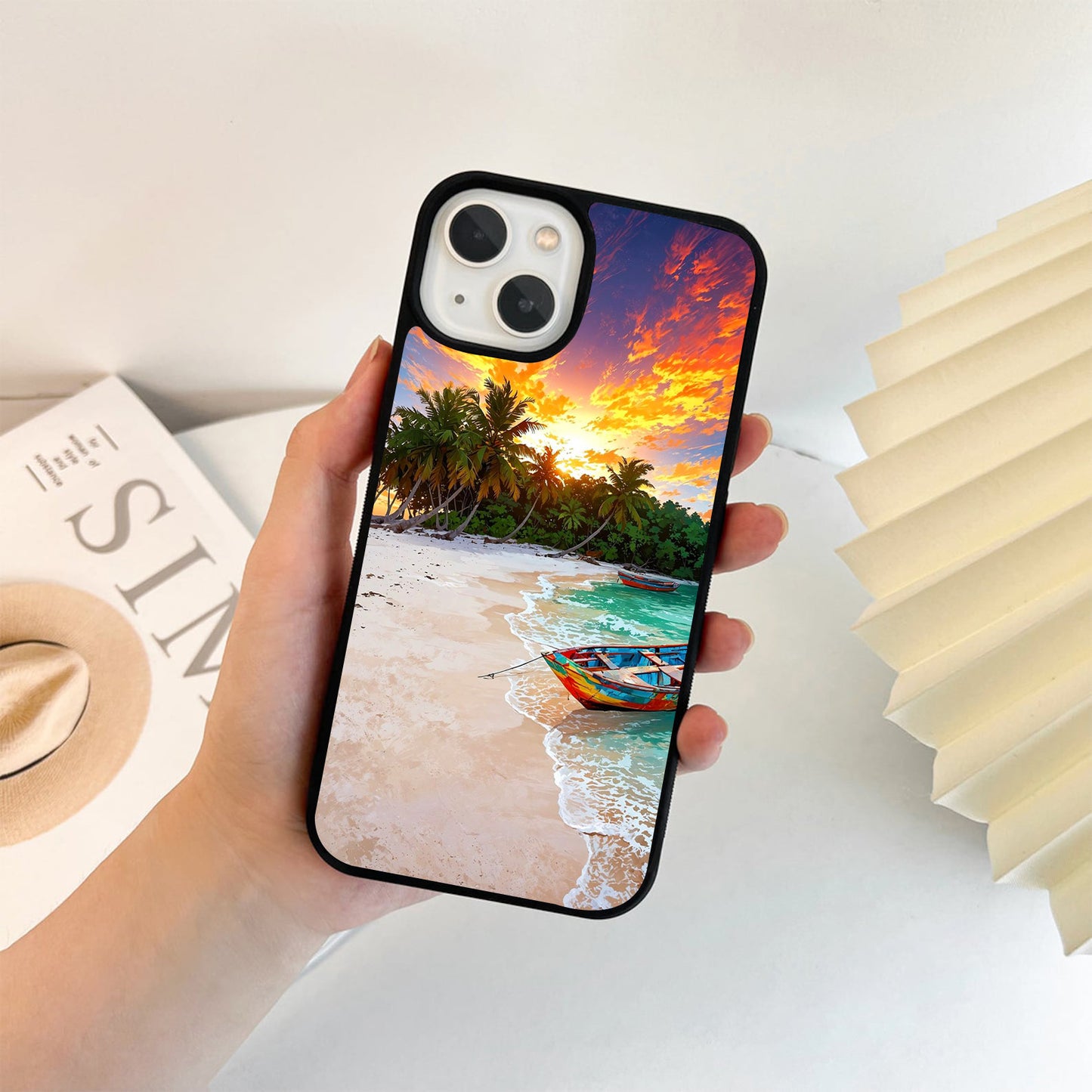 Island Sunset Escape Glass Case