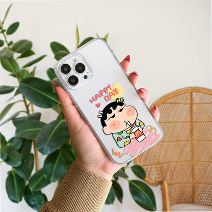 Happy Day Shinchan Clear Silicon Cover