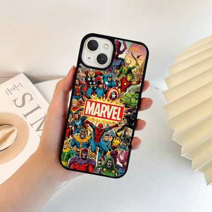 Marvel Character Collage Glass Case