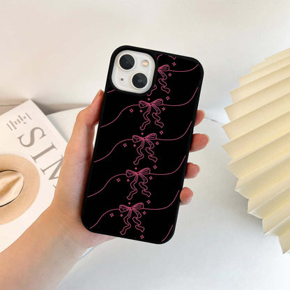 Pink Ribbon Charm Glass Case