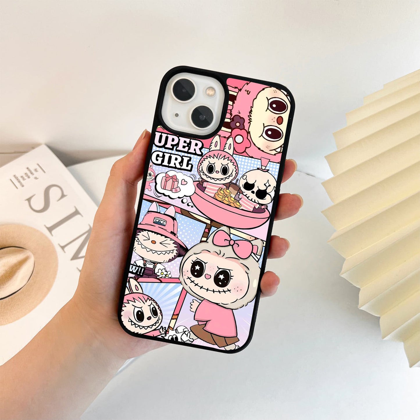 Aesthetic Labubu Glass Case