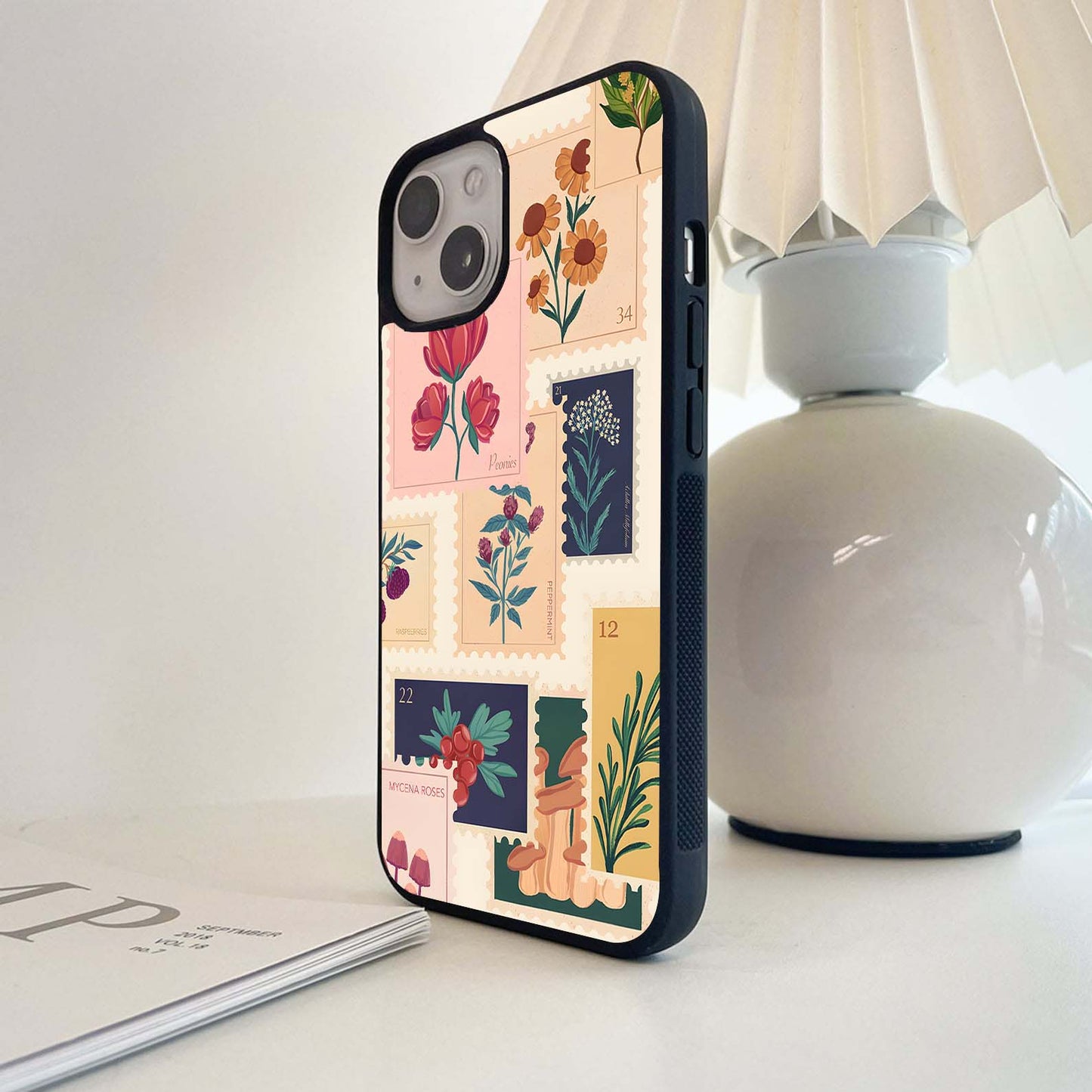 Botanical Postage Glass Case