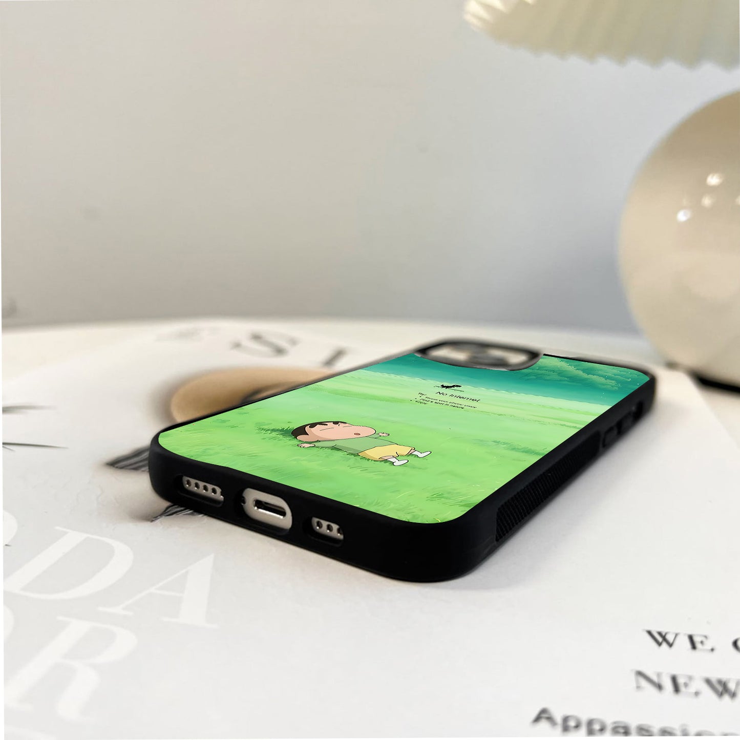 No Internet Shinchan Glass Case