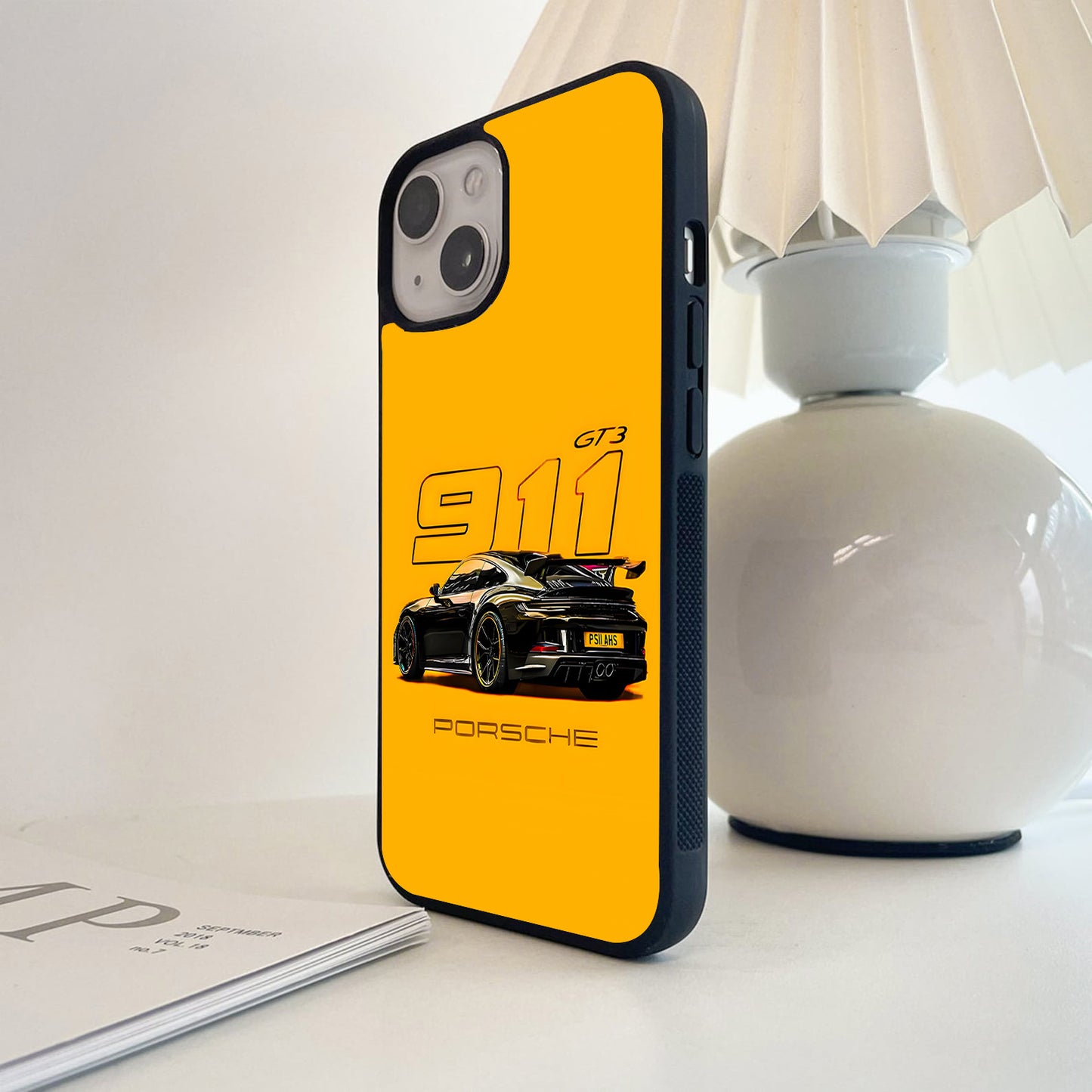 Porsche Golden 911 Glass Case