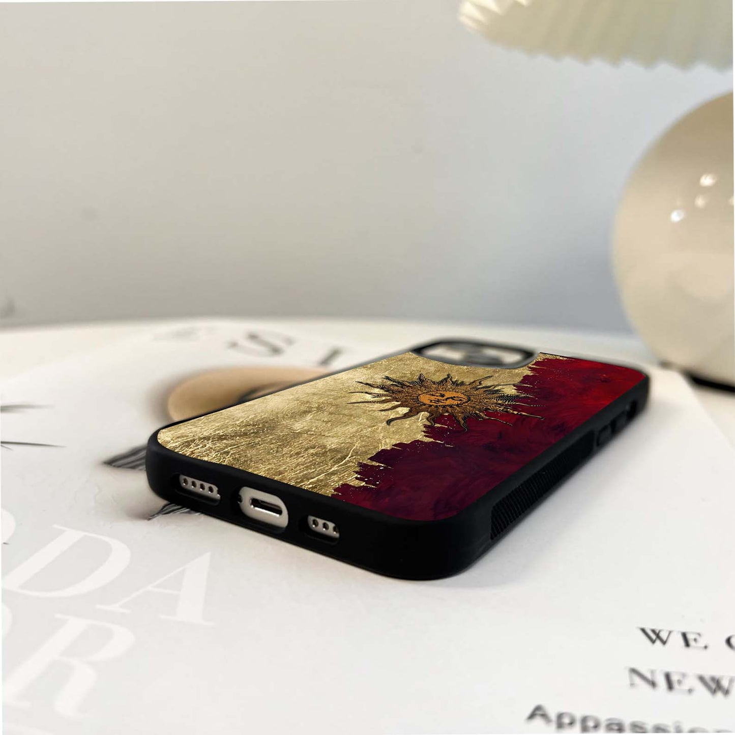 Crimson Sun Majesty Glass Case