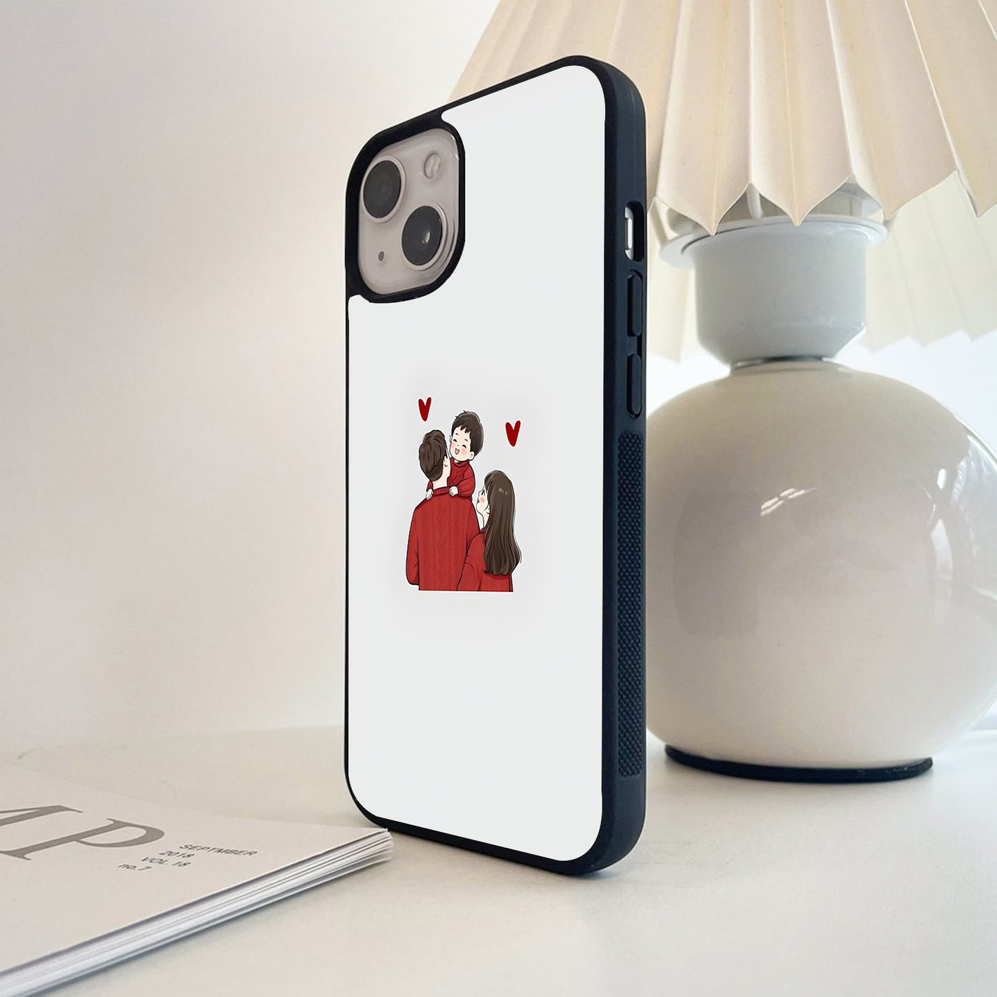 Happy Family Moments Glass Case