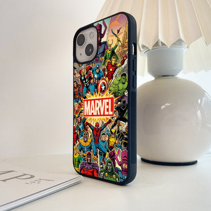 Marvel Character Collage Glass Case