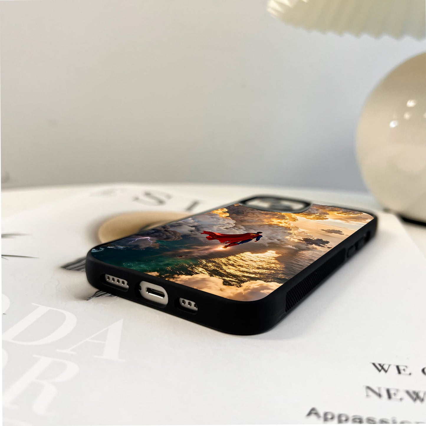 Superman Golden Sky Flight Glass Case