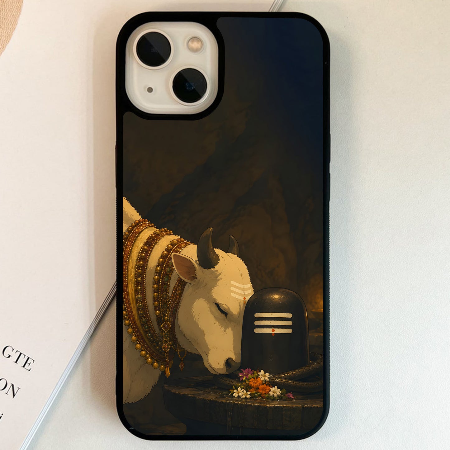 Devotional Nandi Worship Glass Case