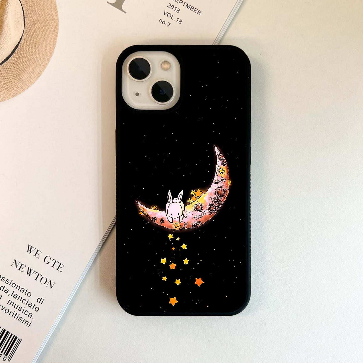 Starlit Bunny Moon Glass Case