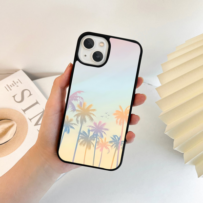 Sunset Palm Skies Glass Case