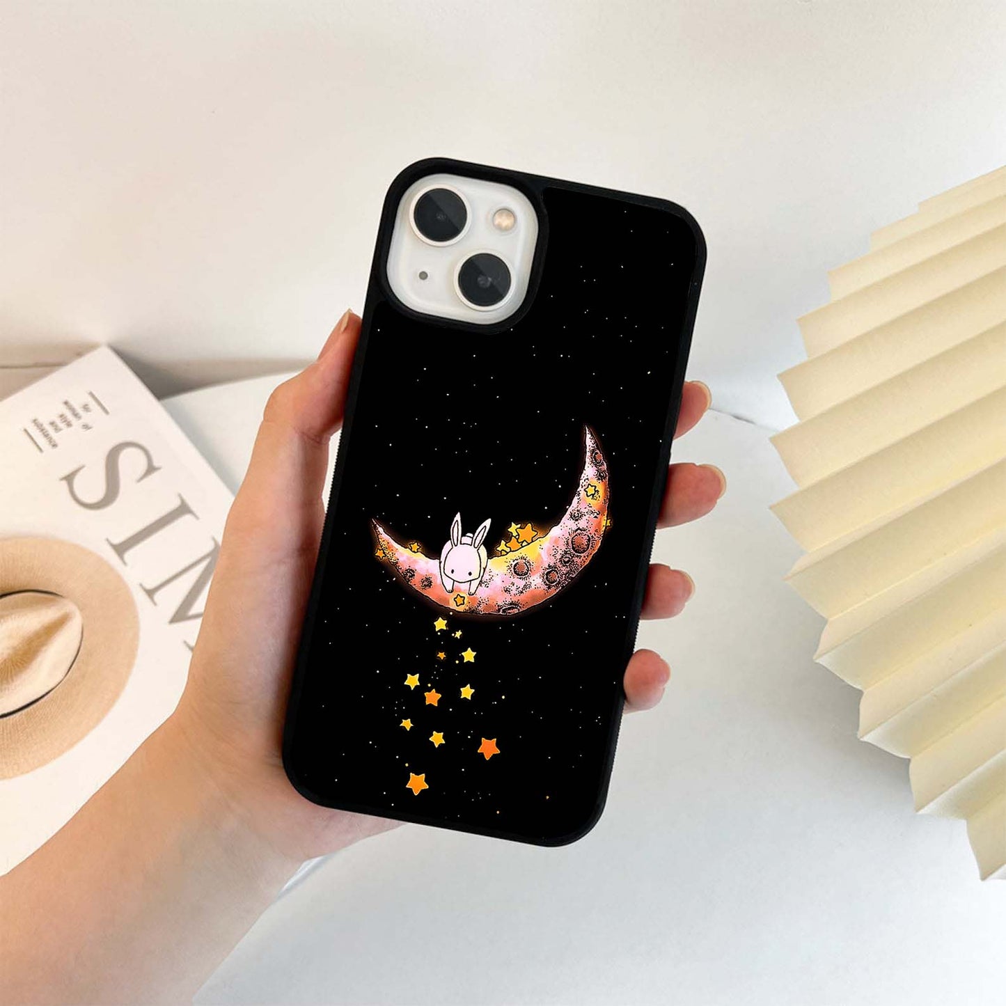 Starlit Bunny Moon Glass Case