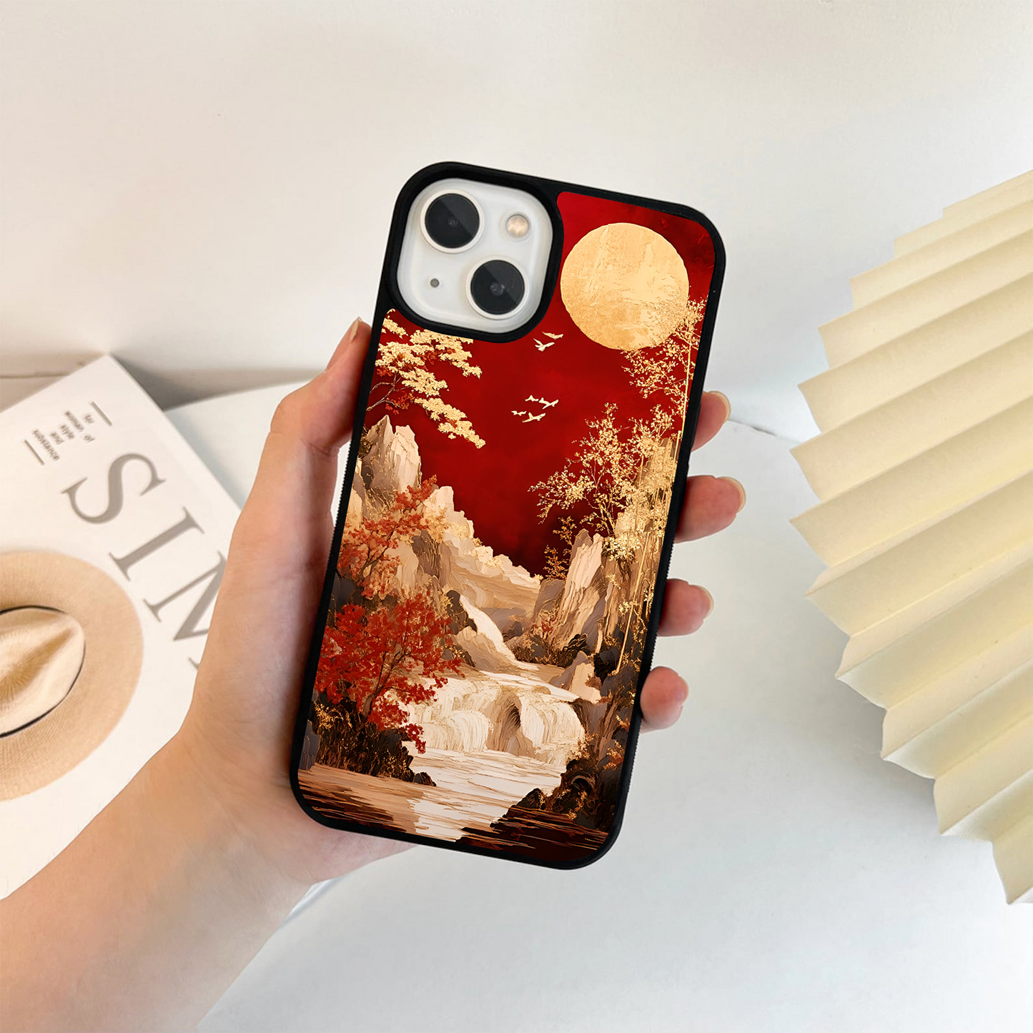 Golden Moon Valley Glass Case