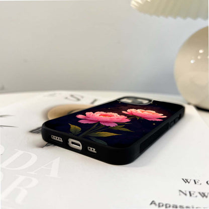 Starlit Peonies Lotus Glass Case